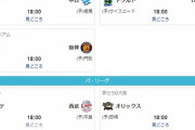 本日、土曜日なのに全試合ナイターwww