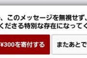 wiki「無視しないで！?300円寄付してくれるだけでいいから?」
