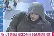 ニューヨーク保険会社社長射殺事件、ルイージマンションみたいな男を逮捕
