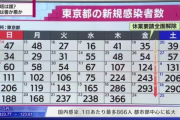 【画像】東京のコロナ感染者数、縦で見るとやばいんだがｗｗｗｗｗｗｗｗｗ