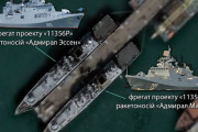 ノヴォロシースク港攻撃で停泊中のロシア海軍フリゲート2隻に損傷！