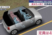男女6人が乗った軽自動車、横転して5人が死亡→遺体から◯◯が検出される・・・