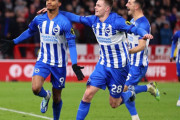 ブライトン、三笘薫欠場もプレミア7戦ぶり白星！敵地でN・フォレストとの激闘を制す