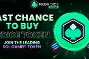 ソラナ初となるギャンブル系トークンMega Diceのプレセールがまもなく終了！ご購入はお早めに