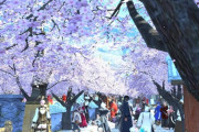 【FF14】エオルゼアでお花見ができる！パンデモ鯖でハウジング住民たちが協力して作る「桜並木」が素晴らしいと話題に！【画像あり】