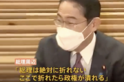 【悲報】防衛増税で閣内から反発も岸田総理周辺「総理は絶対に折れない。ここで折れたら政権が潰れる」