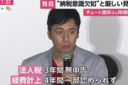 チュート徳井、約1億2000万円の所得隠し