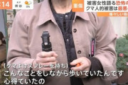 【衝撃画像】クマ避けスプレーを構えながら散歩してた女性、次の瞬間これ