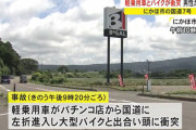 【秋田】パチ屋の駐車場から出て国道に進入しようとした軽自動車が大型バイクと衝突　バイクに乗っていた男性が意識不明の重体