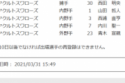 【公示】ヤクルト逝く・・・青木、内川ら６選手を登録抹消　コロナ影響か　特例２０２１の対象に