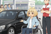 【悲報】車椅子ユーザーさん、セルフのガソリンスタンドで給油を頼むも断られる😭