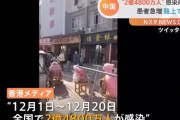中国、1日で3700万人が新型コロナに新規感染…12月中に2億4800万人に感染拡大か！