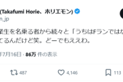 【悲報】東洋大卒生、ホリエモンにクレーム「うちはFランではありません！」