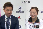 得点発表に歓喜！本田真凜が指ハートで「舞依ちゃん」と語りかける尊すぎる友情