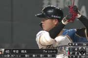 日ハム平沼翔太　右安 投犠打 右飛 一ゴロ
