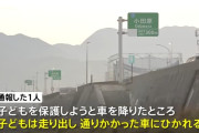 【悲報】バイパスを歩いている子どもを保護しようと男性が車を降りるも、子どもが走り出しひかれる