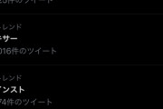 【Twitter】尖閣周辺への中国船侵入に抗議しますのハッシュタグがトレンド1位に