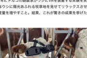 【画像】ウシさん、バーチャルリアリティを見せつけられてミルクを搾られてしまう