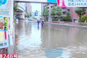 【悲報】東京さん、台風が直撃してもいないのに道路が冠水してしまう
