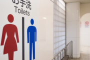 息子をトイレに連れて行こうとしたら女子トイレが長蛇の列。男子トイレは空いてたので旦那に連れて行ってもらったら、おばさんにチクリと言われた。