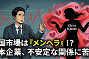 【速報】日本企業、中国市場をメンヘラな相手とガチで位置づけはじめていることが判明「もうメンヘラ相手に生活を破壊されるのはゴメンだよ」