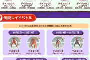 【ポケモンGO】レイドボス入れ替え、伝説：デオキシスN/D、メガ：メガジュカイン、メガバシャーモ、メガラグラージ