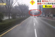 【動画】韓国・釜山の路線バス(電気自動車)、ブレーキが効かずなくなり運転手絶叫「何かにつかまって！」何故か対向車線に向かい大事故に