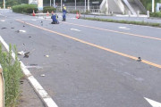 バイクが道路横断中の歩行者はねる 運転手含む3人死亡