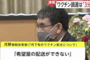 【悲報】河野太郎「ワクチン3分の1しか調達できなかった。希望量配送できない」