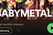 【海外】BABYMETAL、Spotifyで月間リスナー数370万人突破！