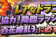 【パズドラ】みんなは明日からの3Y百花3レアドラゴン乱獲祭り何パでまわる？