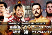棚橋弘至 矢野通 vs ゲイブリエル・キッド アレックス・コグリン『WORLD TAG LEAGUE 2022』