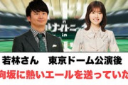 [日向坂46]若林さん東京ドーム公演後　日向坂に熱いエールを送っていた…