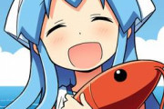 【画像】イカ娘の作者、イカ娘を描く