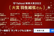 Yahoo!検索大賞2022「今年の顔」は羽生結弦さんに決定！