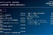 【朗報】アマゾンプライム動画、２月の配信が豪華すぎるとワイの中で話題に