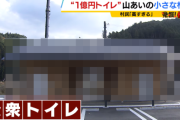 【物議】人口1300人の村に建設された『1億円トイレ』に村民ブチギレ→村長「別に高いとは思わない」