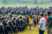 【動画】1万匹のゴリラ対１００万人の人間ｗｗｗｗｗｗｗｗｗｗｗｗ