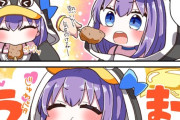 【FGO】屋台の揚げバターを食べるメルトさん！！　ぐだ子(ペンギンの餌やりしてるみたいだな....)