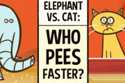 大きな動物はトイレに時間がかかる？　海外の反応