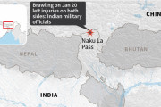 中印ヒマラヤ国境でまた乱闘、両軍に負傷者