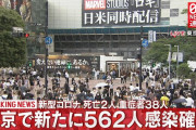 東京コロナ関連速報　感染者562人　前週同曜日比109人増❓❗