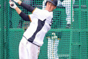 巨人・秋広、61スイング中15発柵越え披露