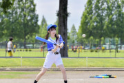 野球をしてる山田杏華ちゃんが可愛い ( ´∀｀)