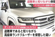 盗難車の「ランドクルーザー」保管疑いでアフガン人の男3人逮捕…ヤードは海外に売り飛ばすための保管場所か！