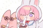 【FGO】一緒にお雑煮を食べるマシュ＆ハベにゃん！！　お雑煮美味しそうです！