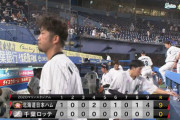 8月15日　ロッテ０－９日本ハム　先発二木が7回4失点、昨日二桁得点の打線は僅か4安打と得点奪えず完封負け…