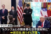 【悲報】トランプ「イーロンマスクには本当に失望した」→テスラ株急落…ナ●ス式敬礼みたいなのまでして忠誠を誓っていたのにどうして…