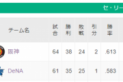 阪神DeNA、２ゲーム差ｗｗｗｗｗｗｗｗｗｗｗｗｗｗｗｗｗｗｗｗｗｗｗｗｗ