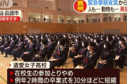 北海道の女子校、全員マスク装着で卒業式を実施